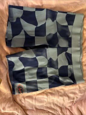 Checkered Blue Athletic Shorts